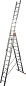 KRAUSE Трехсекционная универ. лестница с дополнительной функцией Tribilo, 3x12, MONTO